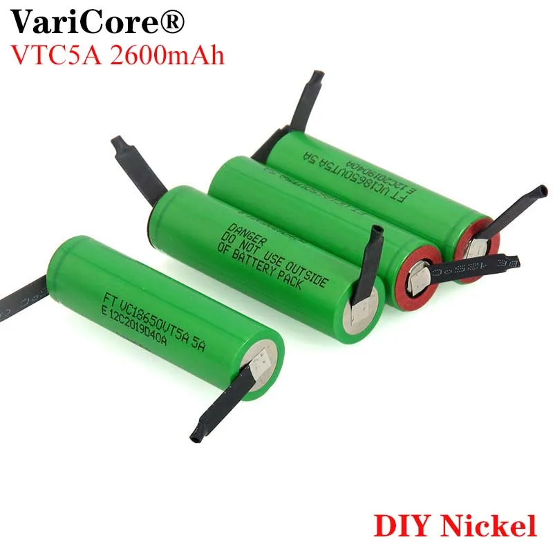 Литиевый аккумулятор VariCore VTC5A 2600 мАч 18650 20 А 30 разряд аккумуляторов VC18650VTC5 +