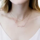 Ожерелье с именем на заказ VishowCo, многослойное ожерелье-чокер, Женская цепочка из нержавеющей стали, подарки на день рождения кулон-табличка с именем