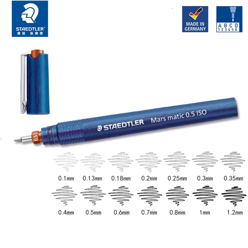 Техническая ручка Staedtler Mars Matic 700 многоразовый наконечник 0 1/0 13/0 18/0 2/0 25/0 3/0 35/0 4/0 5/0