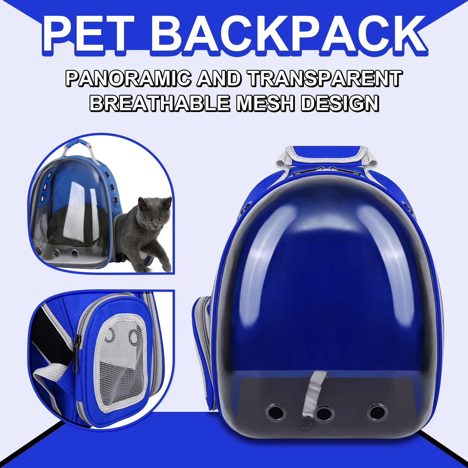 

Cat Carrier Bags Breathable Portable Pet Carrier Dog Cat Backpack Travel Transparent Space Capsule Cage Pet Transport Bag