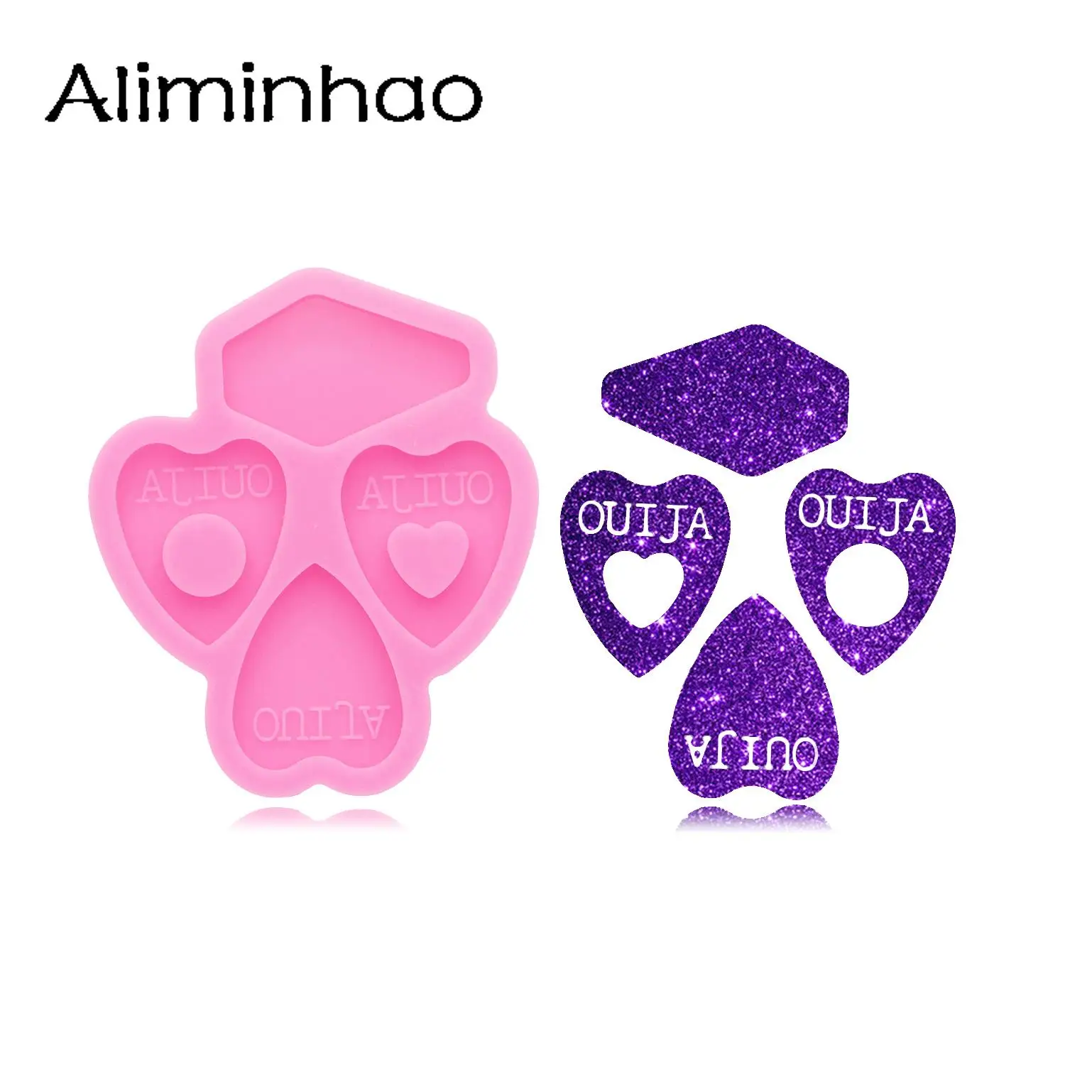 

Блестящая силиконовая форма для сережек-гвоздиков DY1164 Ouija, художественная форма «сделай сам» для гроба из эпоксидной смолы