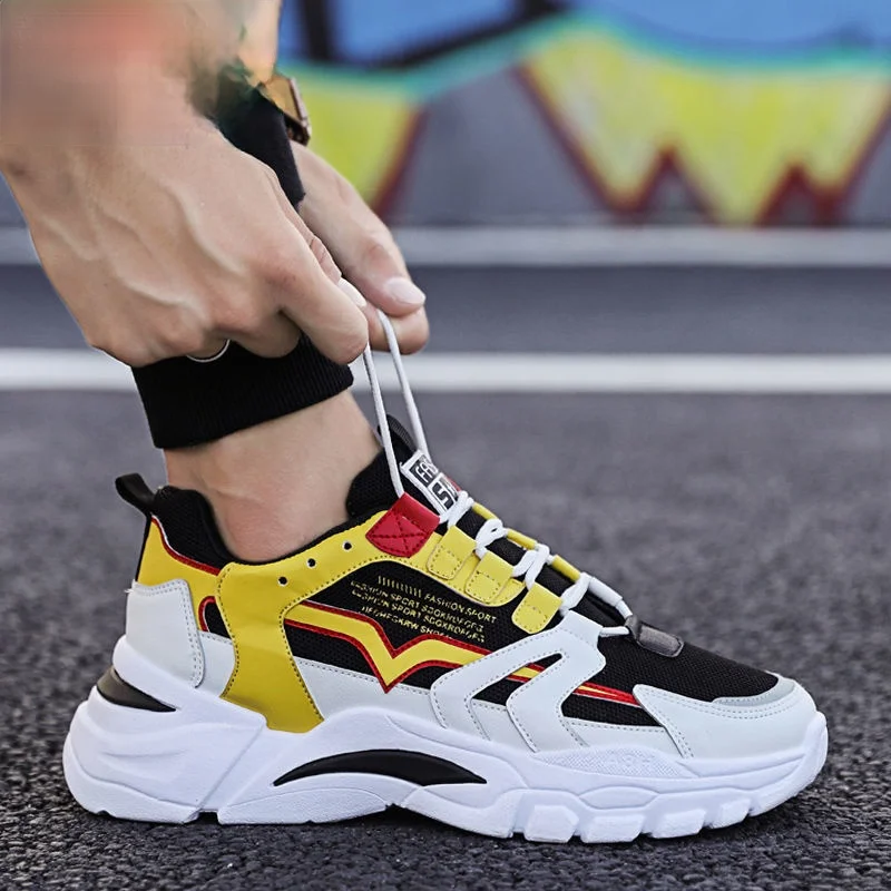 

Men Casual Shoes new Sneakers Mens Breathable No-slip Men Male Air Mesh Lace Up Wear-resistant Shoes Tenis Masculino