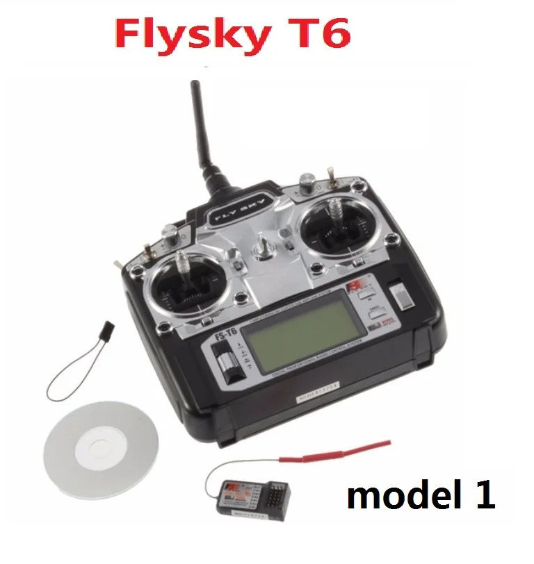 T6 model 1 FS R6B Flysky FS-T6 FS T6 6ch 2,4g цифровой передатчик RC контроллер+ ЖК-экран+ FS R6B приемник для RC вертолет Самолет Лодка - Цвет: T6 model 1 FS R6B
