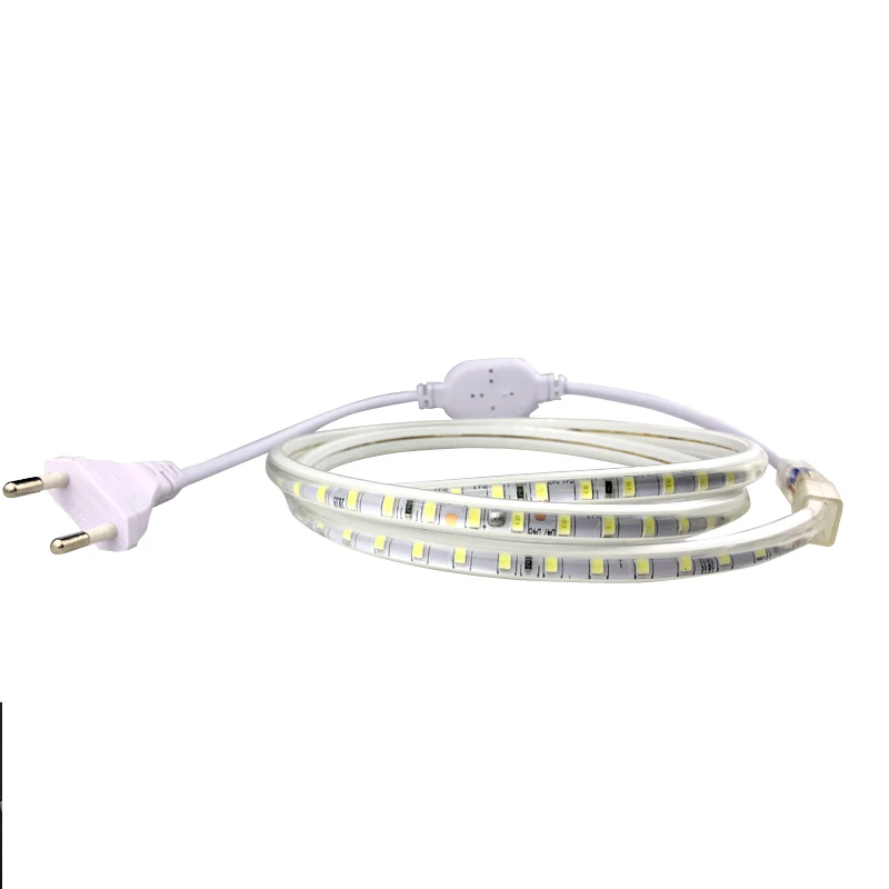 

220V LED Strip 2538 with EU Plug and Switch Not Dazzling Flexible LED Light Waterproof Outdoor Use LED Tape