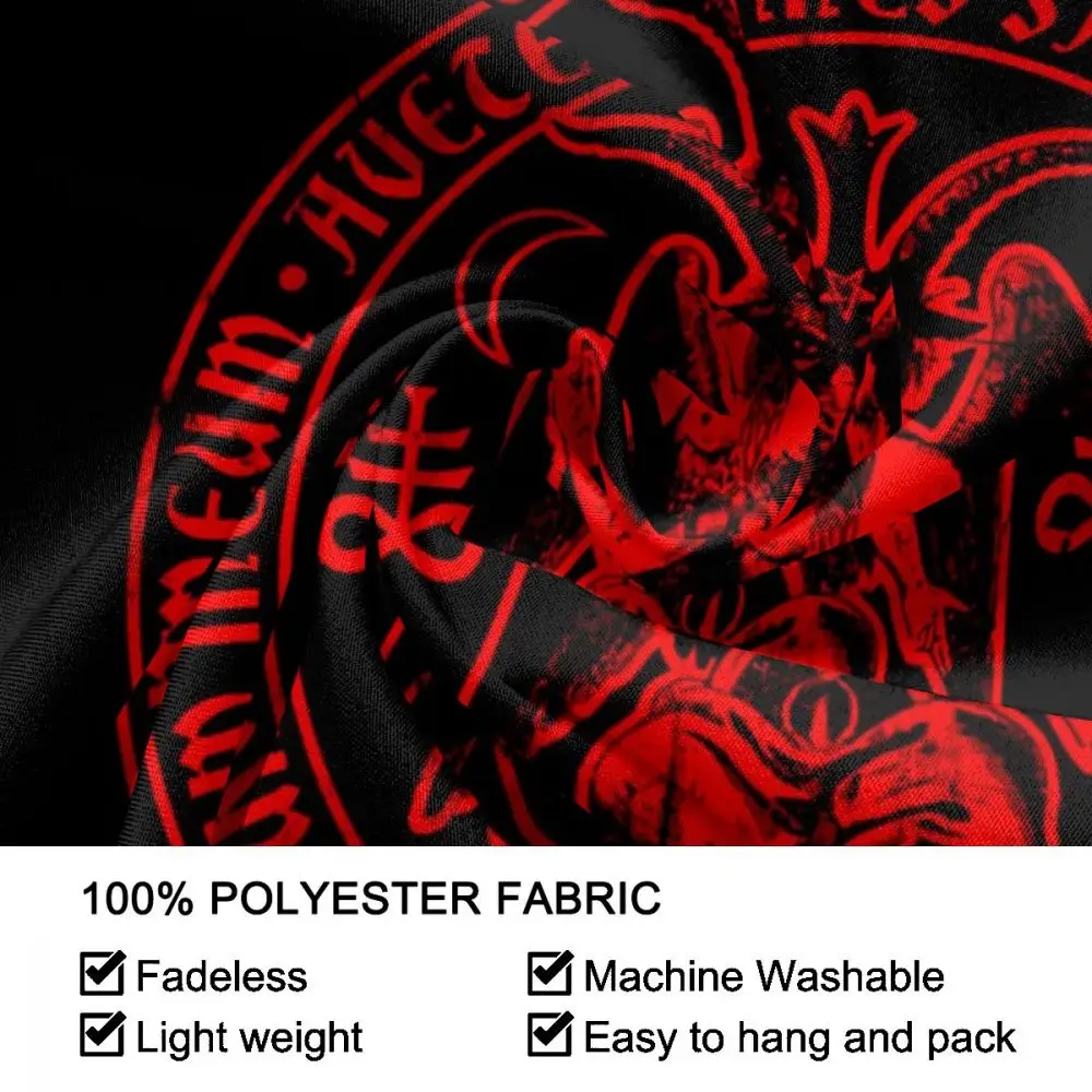 

Satanic Baphomet Tapestry Blanket Table Cloth Satanism Evil Devil Hell Satan Tapestries Polyester Beach Mat Casual