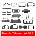 Молдинги из углеродного волокна, наклейки, автомобильные аксессуары, украшение интерьера, подходит для Volkswagen VW Golf 7 GTI MK7 2013-2019