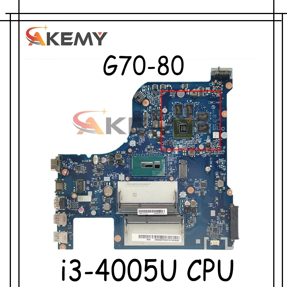 

AILG1 NM-A331 для Lenovo Ideapad G70-80 Z70-80 материнская плата портативного компьютера с i3-4005U процессор 2G DDR3L материнская плата протестированная 100% работа