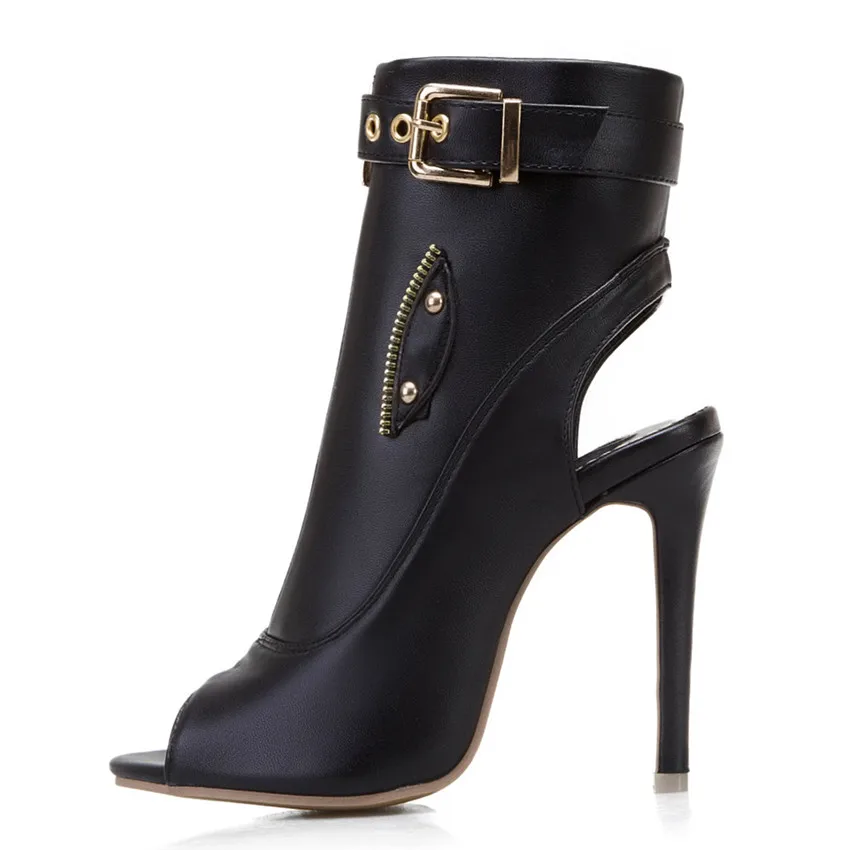 Женские сандалии-гладиаторы на высоком каблуке с открытым носком размеры плюс 34 -