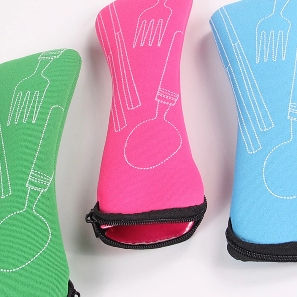 Portable Chopstick Spoon Fork Storage Bag Travel Camping Cutlery Pouch Tableware Organizer Kitchen Accessories | Дом и сад