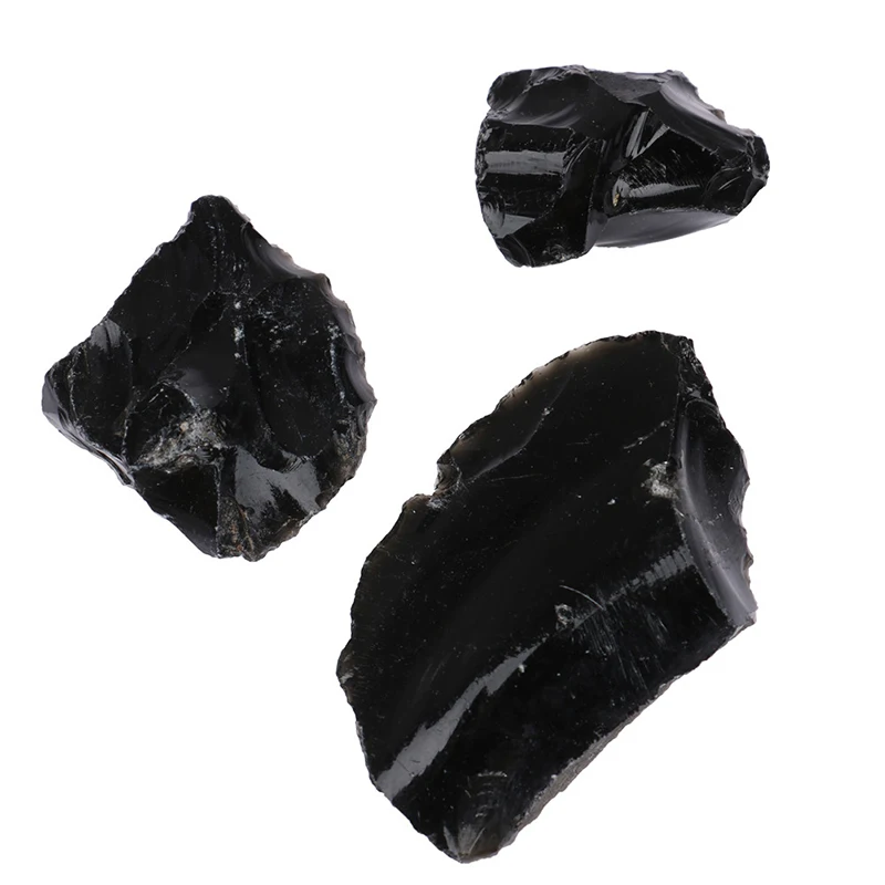 

Geometric Shape Natural Raw Black Obsidian Quartz Stones Rough Rock Crystals Metaphysical Reiki Healing Energy Healing Stone