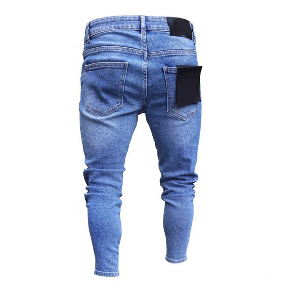3 вида стилей мужские эластичные рваные обтягивающие байкерские джинсы с