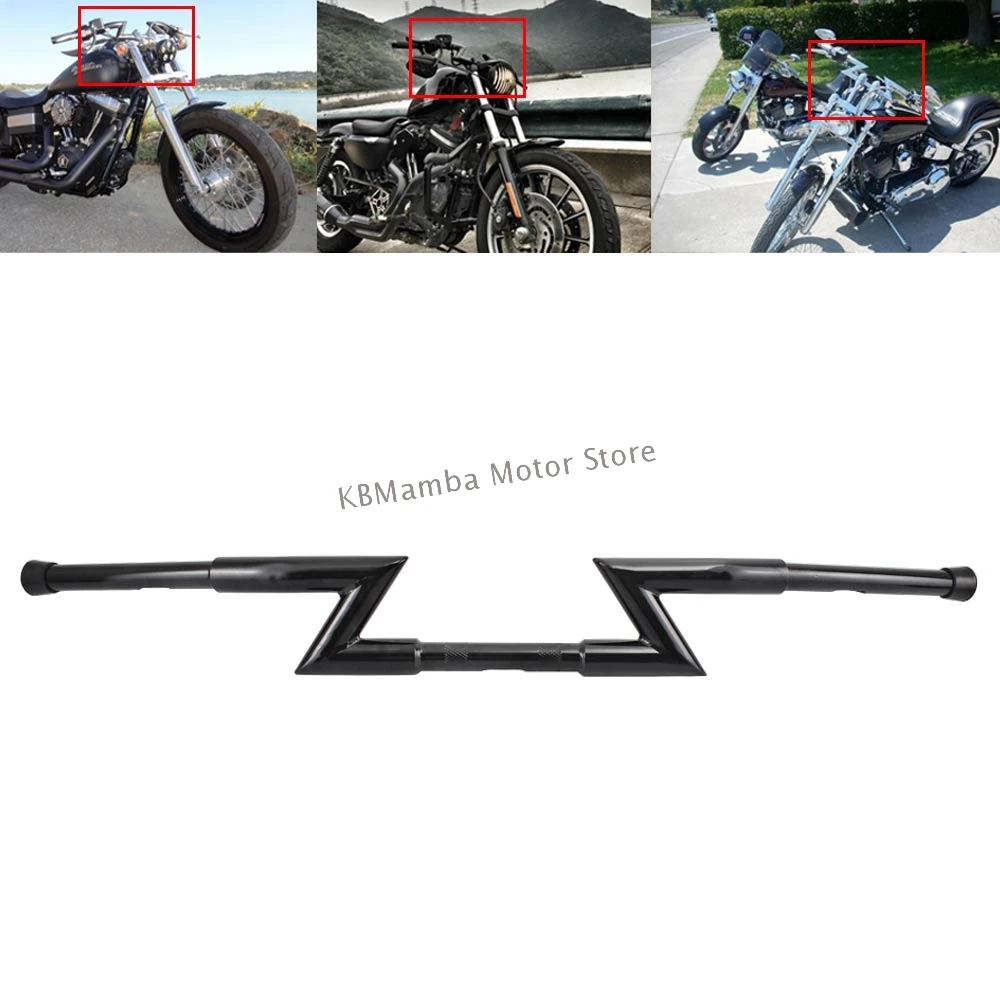 

1" 25mm Motocross Motorcycle Universal Drag Handlebars Z Bars For Harley Cruiser Custom Touring Chopper Bobber