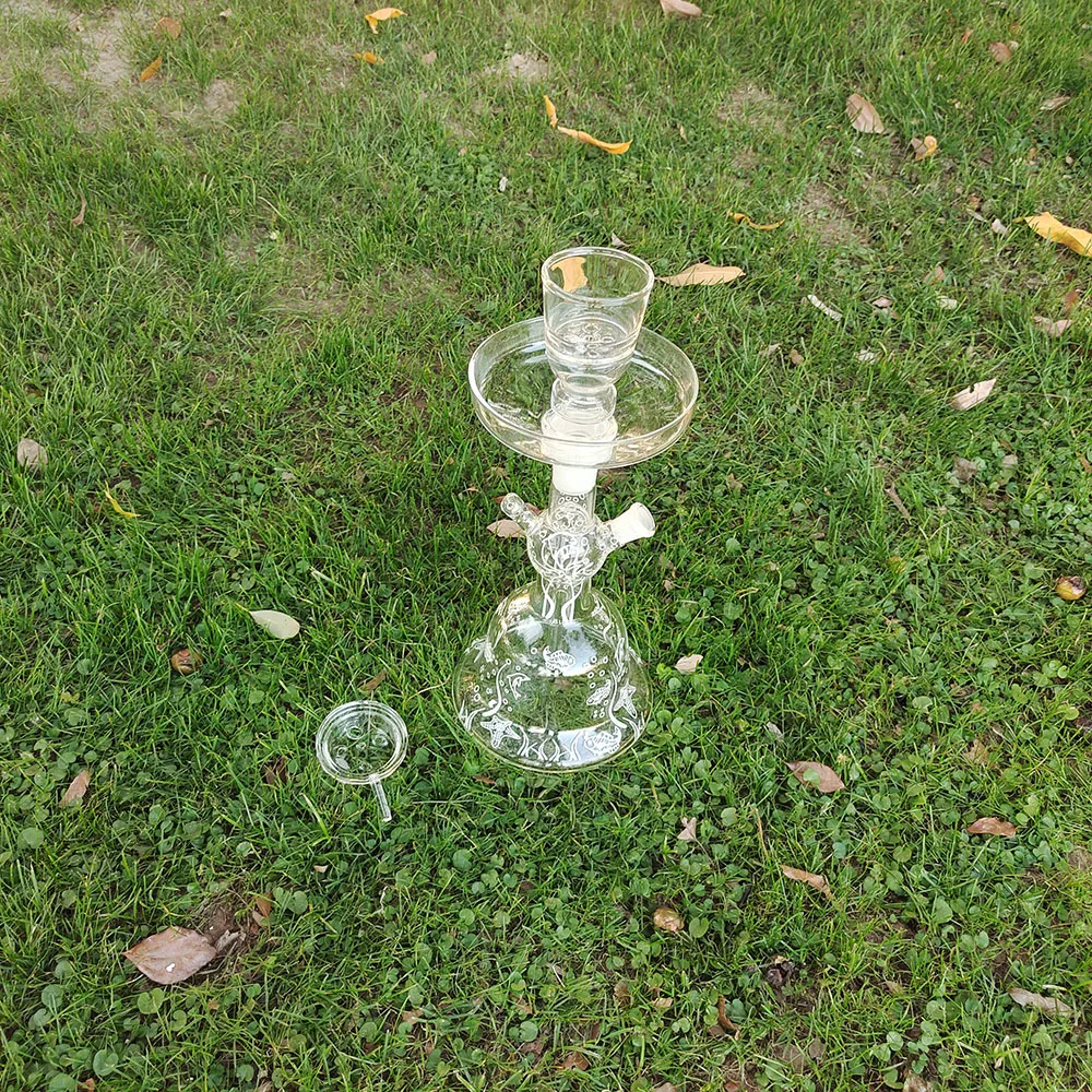Frosted Design Glass Hookah Shisha Water Pipe Complete Set for Tobacco Nargile Sheesha Accessories |