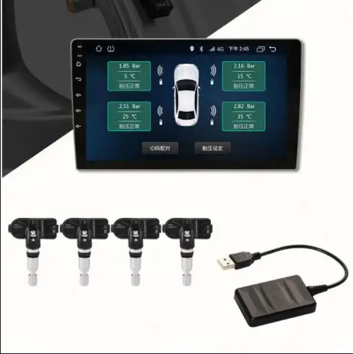 Автомобильная система мониторинга давления в шинах TPMS USB для Android автомобильный