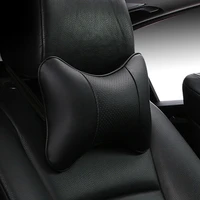car neck pillows pu leather head support protector blackred universal headrest backrest cushion easy install and clean