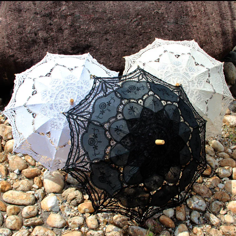 20 шт./лот Бесплатная доставка 100% ручной работы Хлопок Кружева свадебные зонтики |