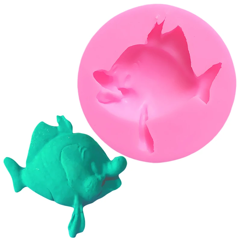 Форма пищевого класса для рыбьего торта силиконовая форма помадки желе пудинга