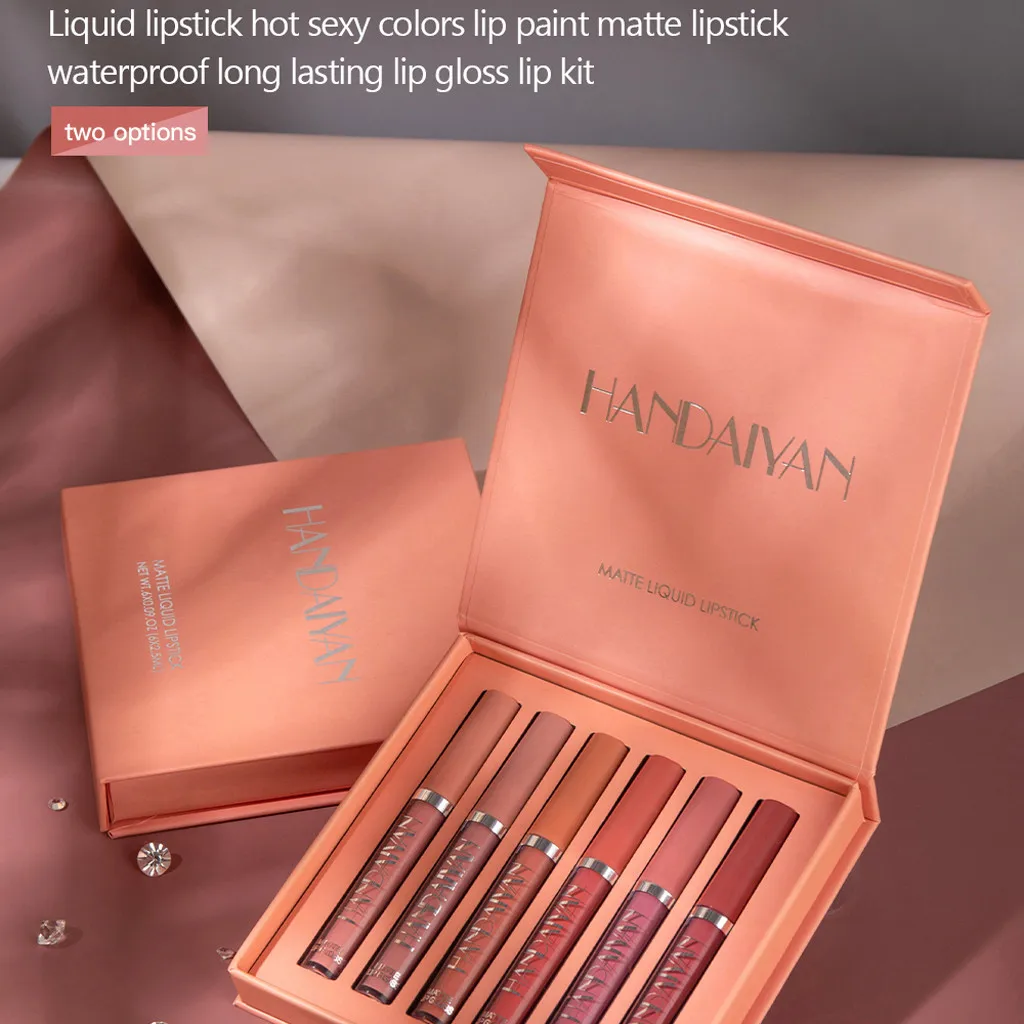 Ladies Beauty Makeup Sexy Hydrating Long Lasting Matte Lip Gloss Lipstick maquillaje косметика maquillajes para mujer |