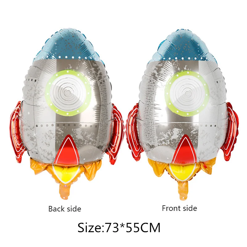 1 шт. воздушные шары из алюминиевой фольги космический корабль ракета земля 4D