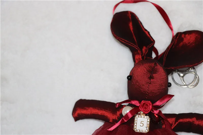 Новинка пурпурный брелок для ключей в виде юбки многоцветный кукла-кролик