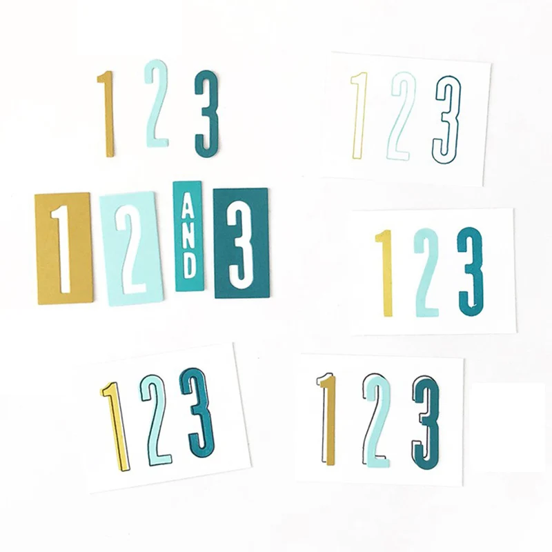

0-8 Number AND ! Letters Outline Metal Cutting Dies With Coordinating Clear Silicone Stamps DIY Craft Paper Making Template 2020