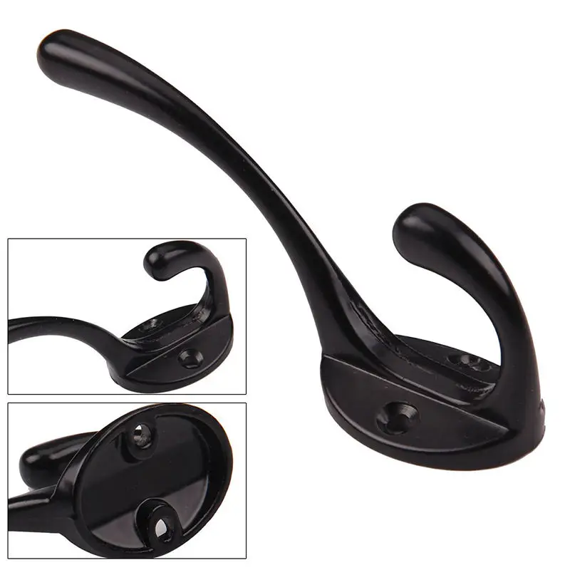 

Double Coat Hook 10 pcs Clic Antique Industrial Style Iron Hanger