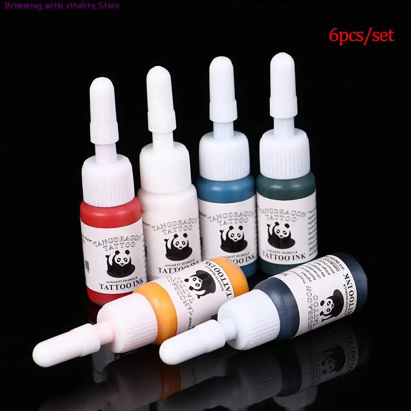

6Pcs/Set Professional 5ml Multi Colors Tattoo Ink Pigment Set Kits Paints Bottle