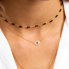 Тонкие многослойные ожерелья-Чокеры WTLTC с кубическим цирконием для женщин 2021 INS стильное тонкое ожерелье с подвесками чокер