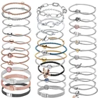 Браслет из серебра 100% пробы с Т-образной застежкой и змеей