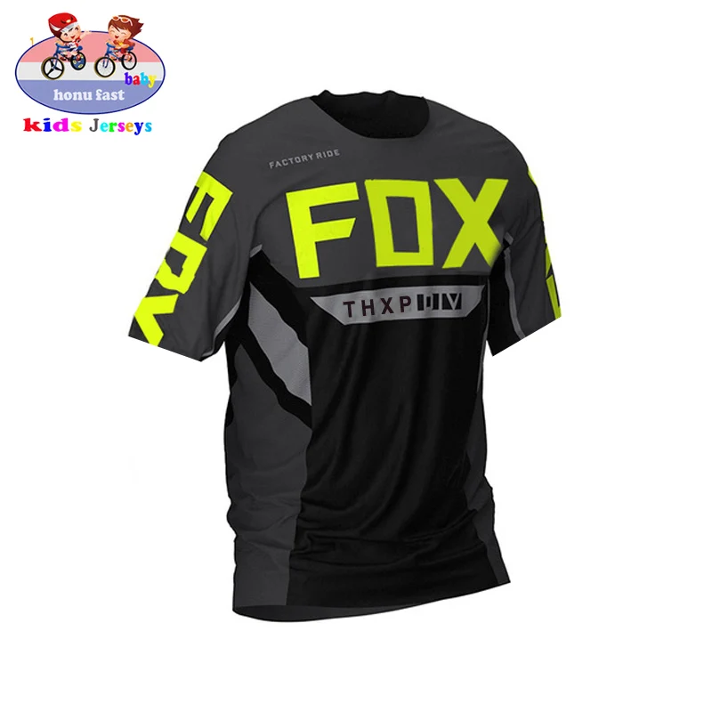 

Children's 2021 FOX mtb bike downhill jersey, off-road motorcycle jersey, speed down, breathable jersey