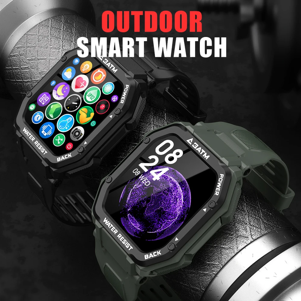 

LOKMAT C16 Sports Smart Watch Men Touch Screen Heart Rate Blood Pressure Sleep Monitoring Waterproof Fitness Tracker Smartwatch