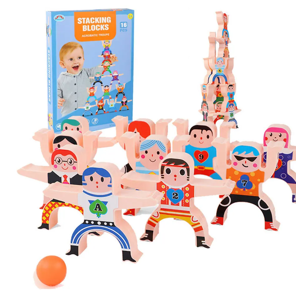 16 шт./компл. мультиплеерные балансные кирпичи для укладки ВЫСОКОЙ игры