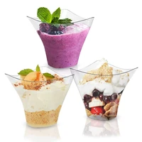 202550pcs plastic dessert cups 135ml140ml150ml reusable yogurt mousses portion cups dessert container festivals supplies