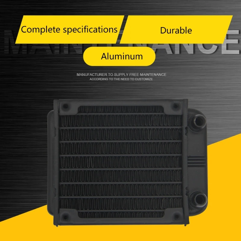 

80mm 10 Tube Computer Water Cooling Radiator G1/4 Female Thread Heat Dissipation