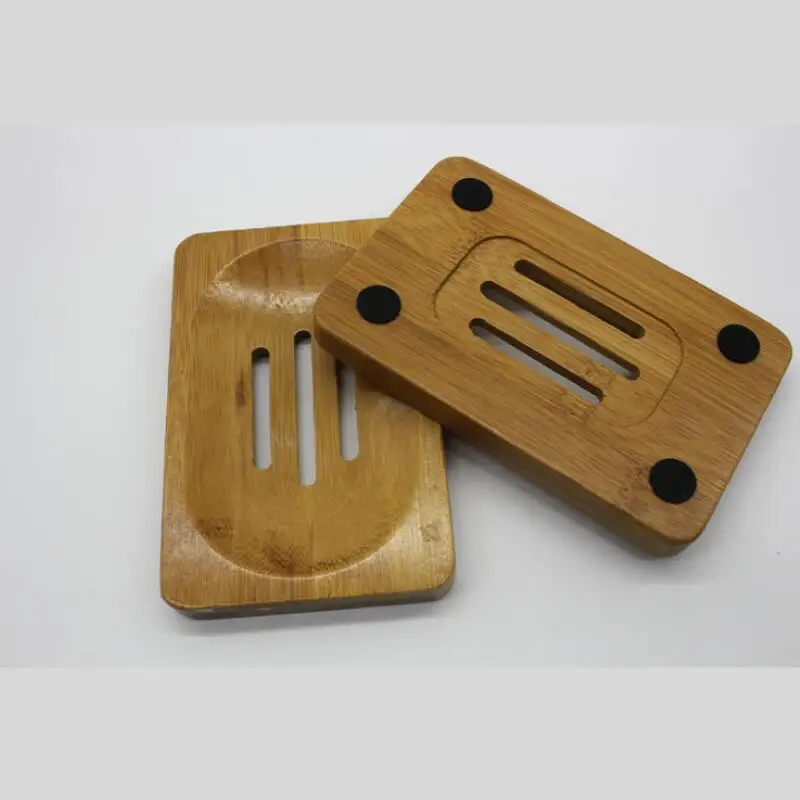 Из натурального бамбука Деревянный Мыльница для мытья посуды держатель хранения