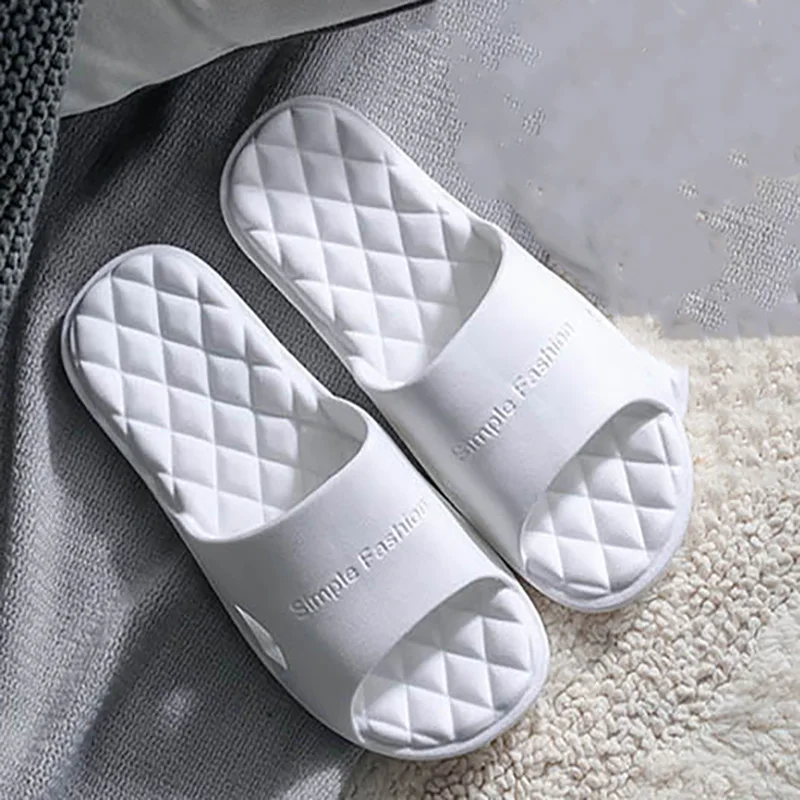 

Summer Home Women Heel Slippers Thick Bottom Serrated Sole Non Slip Bathroom Ladies Slides Indoor Couples Platform Slippers