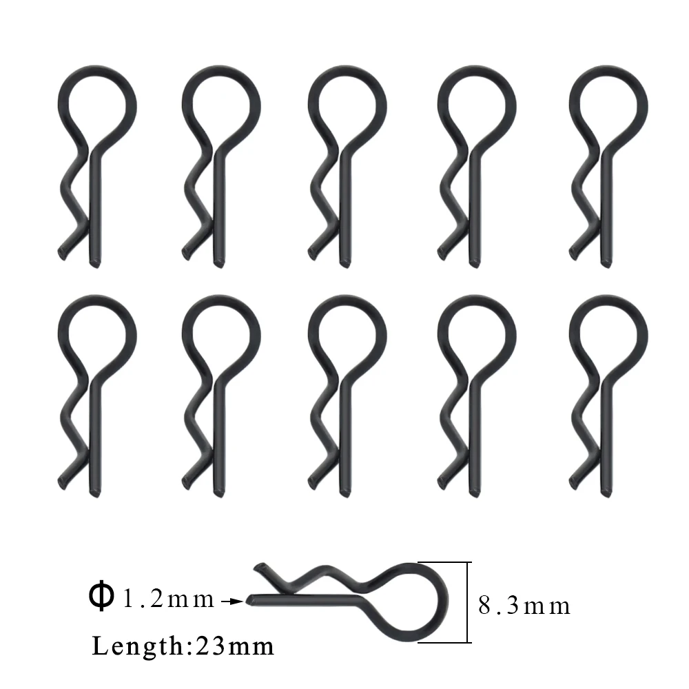 10pcs RC Car Metal Body Clip R Pin 1.0/1.2/1.4/1.5MM for SCX10 Wraith Traxxas TRX4 TRX6 HSP HPI Redcat CC01 SMT Spare Parts | Игрушки и