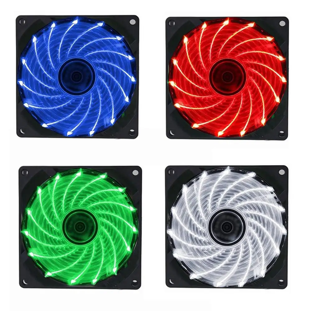 5Pcs Younuon LED Light 92mm 12V 4Pin/3Pin 9225S 92x92x25mm PC Case Cooler Cooling Fan 90mm Computer GPU Cooling Fan