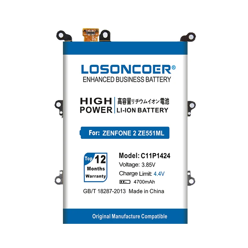 LOSONCOER 4700 мА/ч, C11P1424 для Asus Zenfone 2 Батарея ZE551ML Zenfone2 ZE550ML 5,5 дюймов