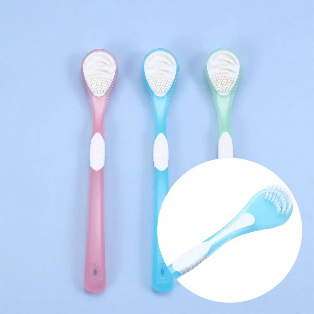 

Double Side Silicone Remove Halitosis Fresh Breath Toothbrush Tongue Cleaner Tongue Cleaning Tongue Scraper
