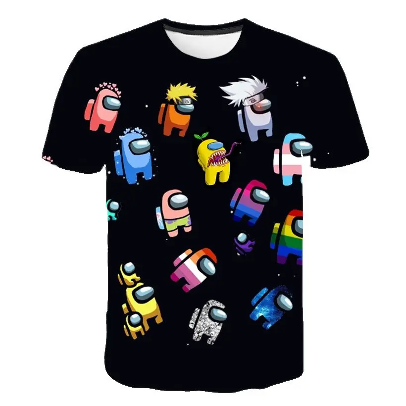 

Children's 3D Short Sleeve Children New Kawaii 2021 Funny Summer Cartoon T-shirt For Girls Kid Boys Clothing Unisex Short 4-14T