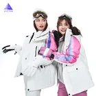 Водонепроницаемые лыжные куртки для женщин, толстые теплые ветрозащитные спортивные зимние куртки и брюки для улицы, горячее лыжное снаряжение, куртка для сноуборда