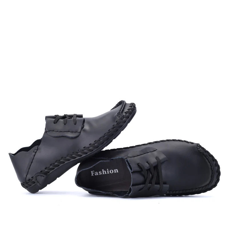 Взрывные Модели Кожаные Туфли Для мужчин большой Размеры туфли без шнурков в