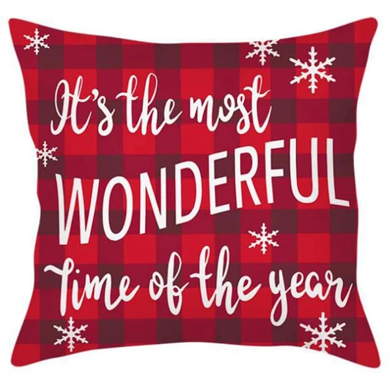 

Рождественские наволочки 18x18, рождественские украшения на елку, наволочки для диванных подушек, праздничный декор, наволочки для диванных п...