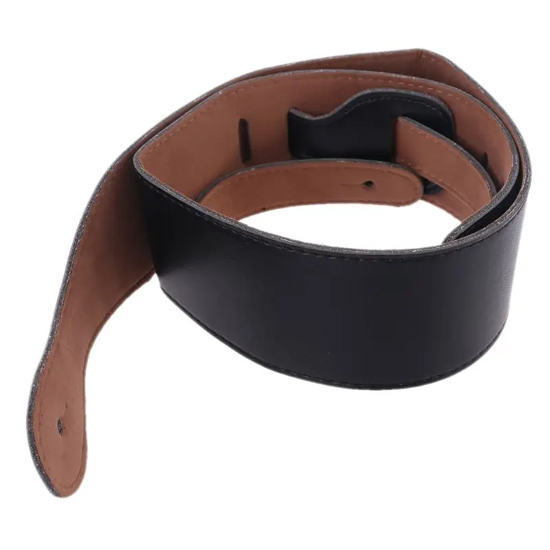 

Adjustable Soft PU Leather Thick Strap For Electric Acoustic Guitar Bass Black