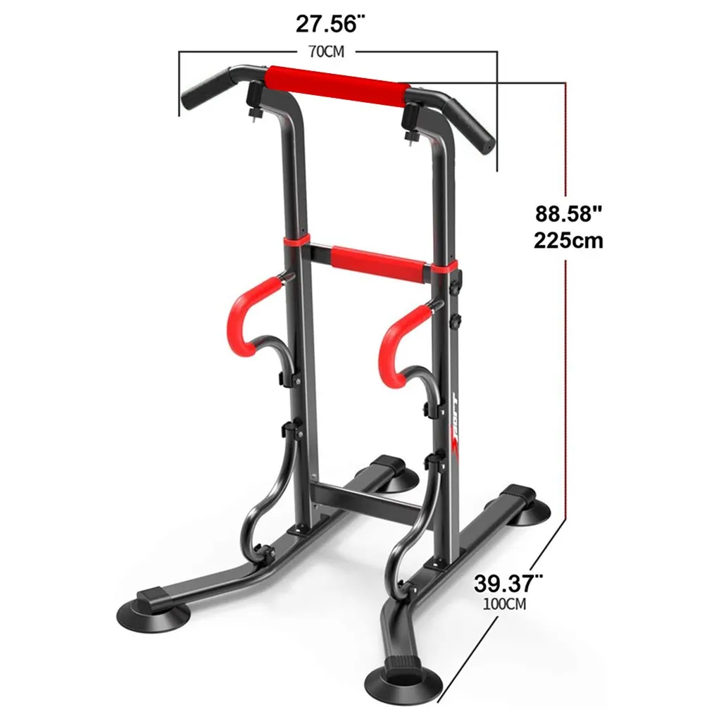 

US StockMulti-Function Horizontal Bar Pull-ups & Dip Stand Power Tower, Adjustable Fitness Strength Training Equipment