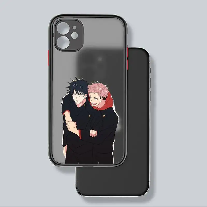 

Jujutsu Kaisen Satoru Gojo anime Phone Case black matte transparent For iPhone 7 8 x xs xr 11 12 pro plus mini max Clear Funda
