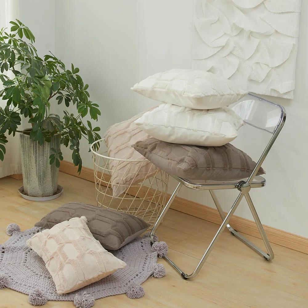 Осенний декоративный Меховой чехол для подушки украшение дивана в гостиную