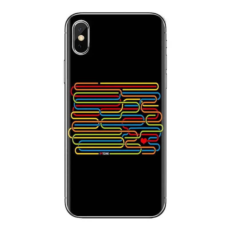 Прозрачный чехол из ТПУ с технологией I Love Techno для iPod Touch Apple iPhone 4 4s 5 5S SE 5C 6 6S 7 8 X XR XS