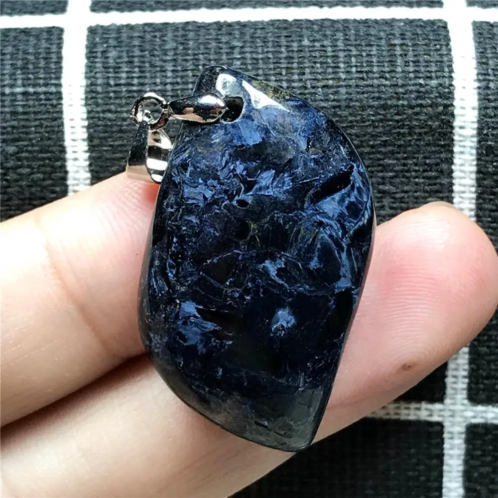 Ожерелье из натурального голубого питерсита кулон для женщин и мужчин